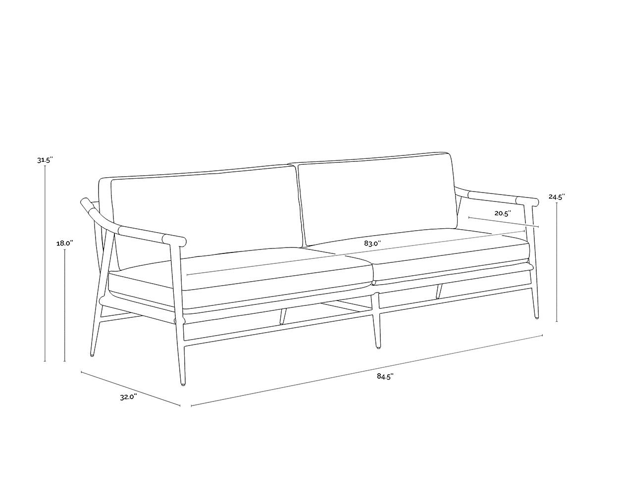 Meadow Sofa - Vault Fog