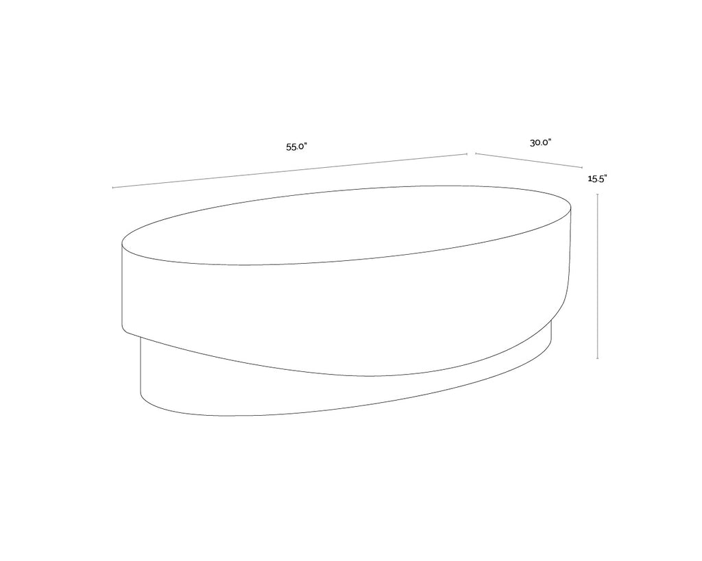 Leda Coffee Table - Oval