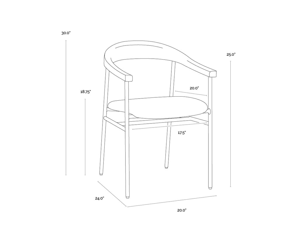 Giorgio Dining Armchair - Polo Club Stone