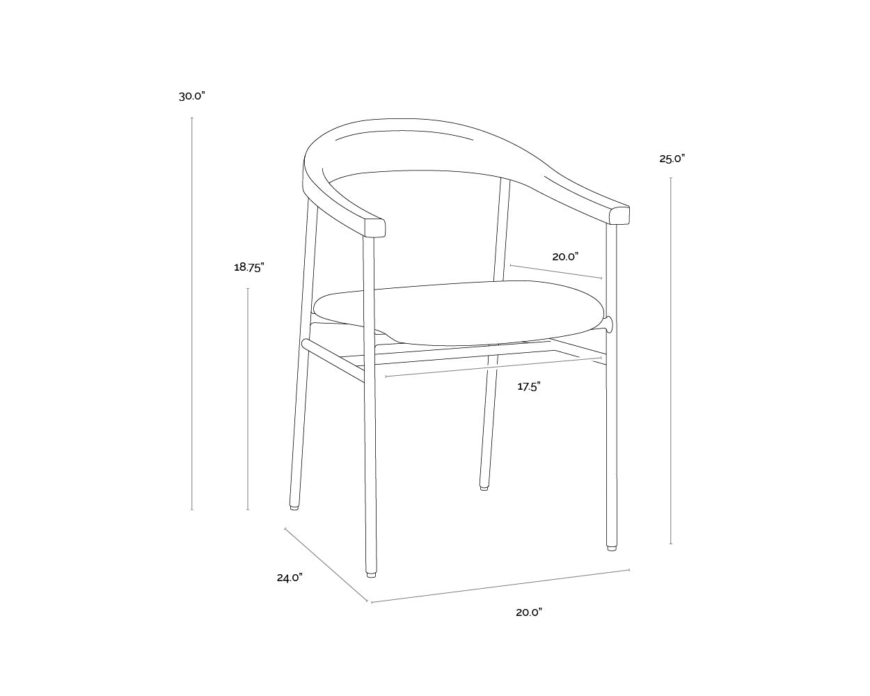 Giorgio Dining Armchair - Polo Club Stone