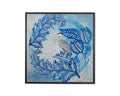Blue Heron - 48" X 48" - Charcoal Frame