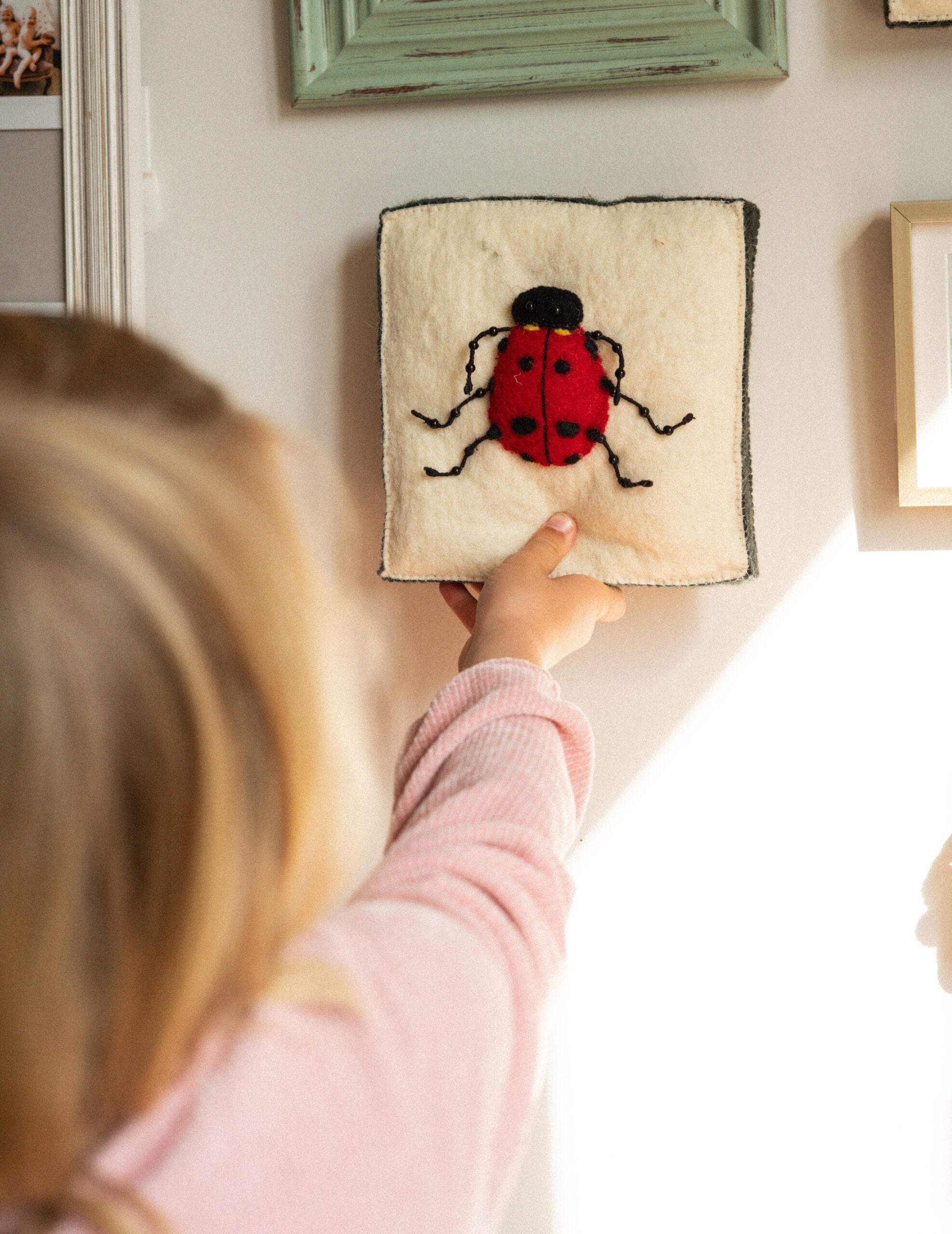 Ladybug Felt Wall Plaque
