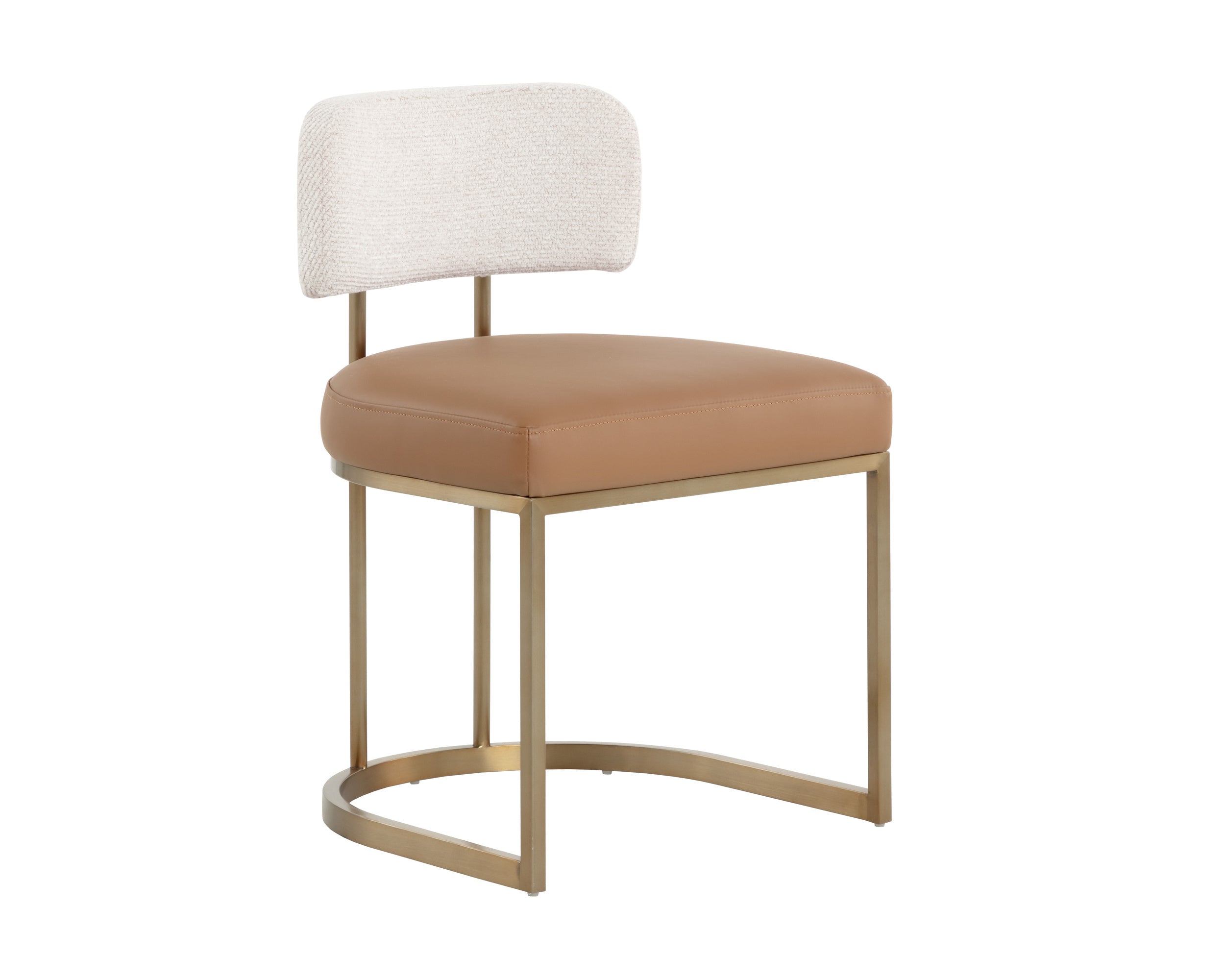 Larissa Dining Chair - Napa Cognac / Rhea Light Barley