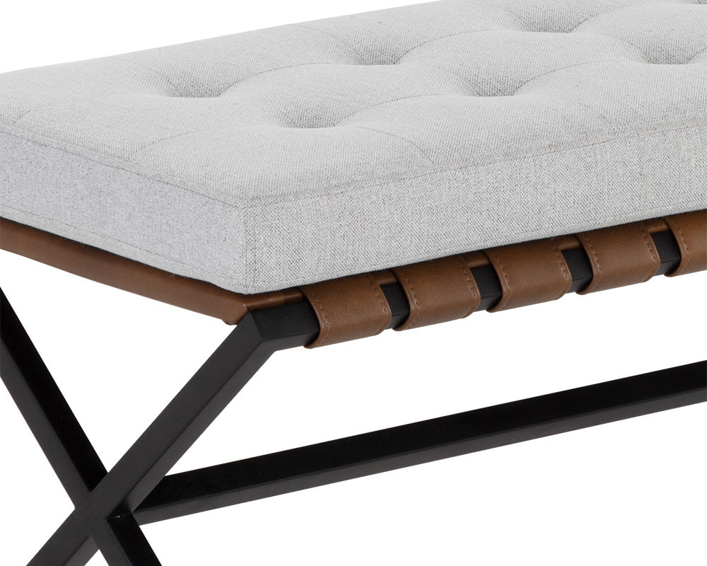 Kenji Bench - Black - Mina Light Grey