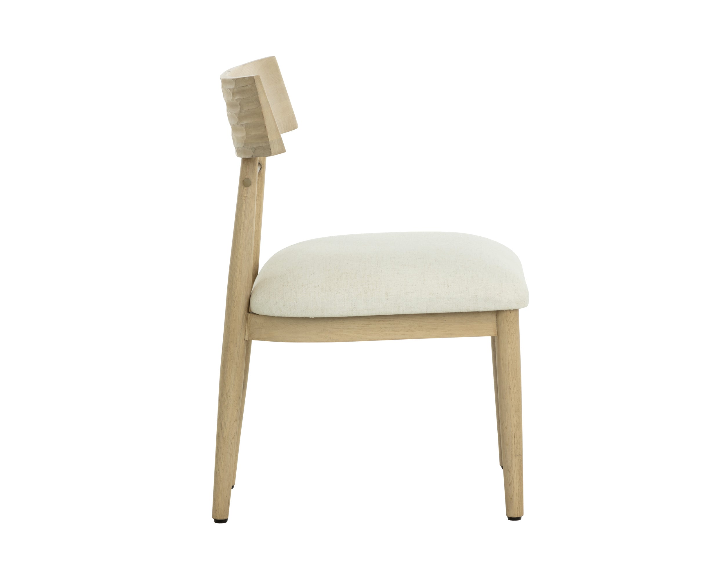 Florian Dining Chair - Light Oak - Geralt Linen