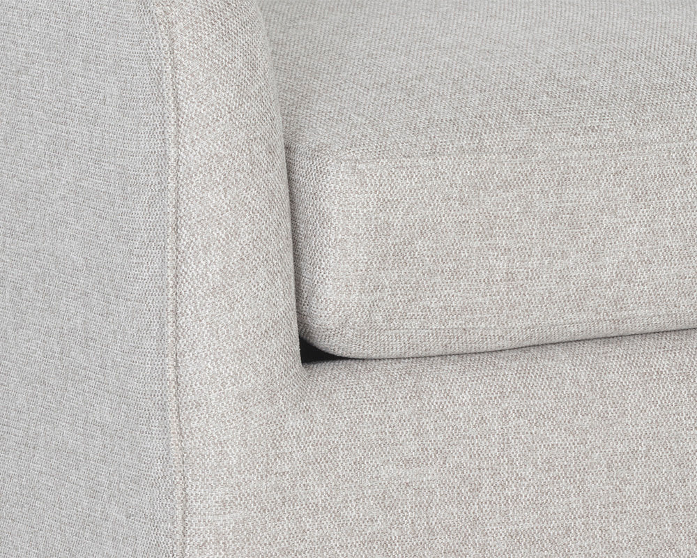 Hazel Swivel Lounge Chair - Gold - Belfast Heather Grey