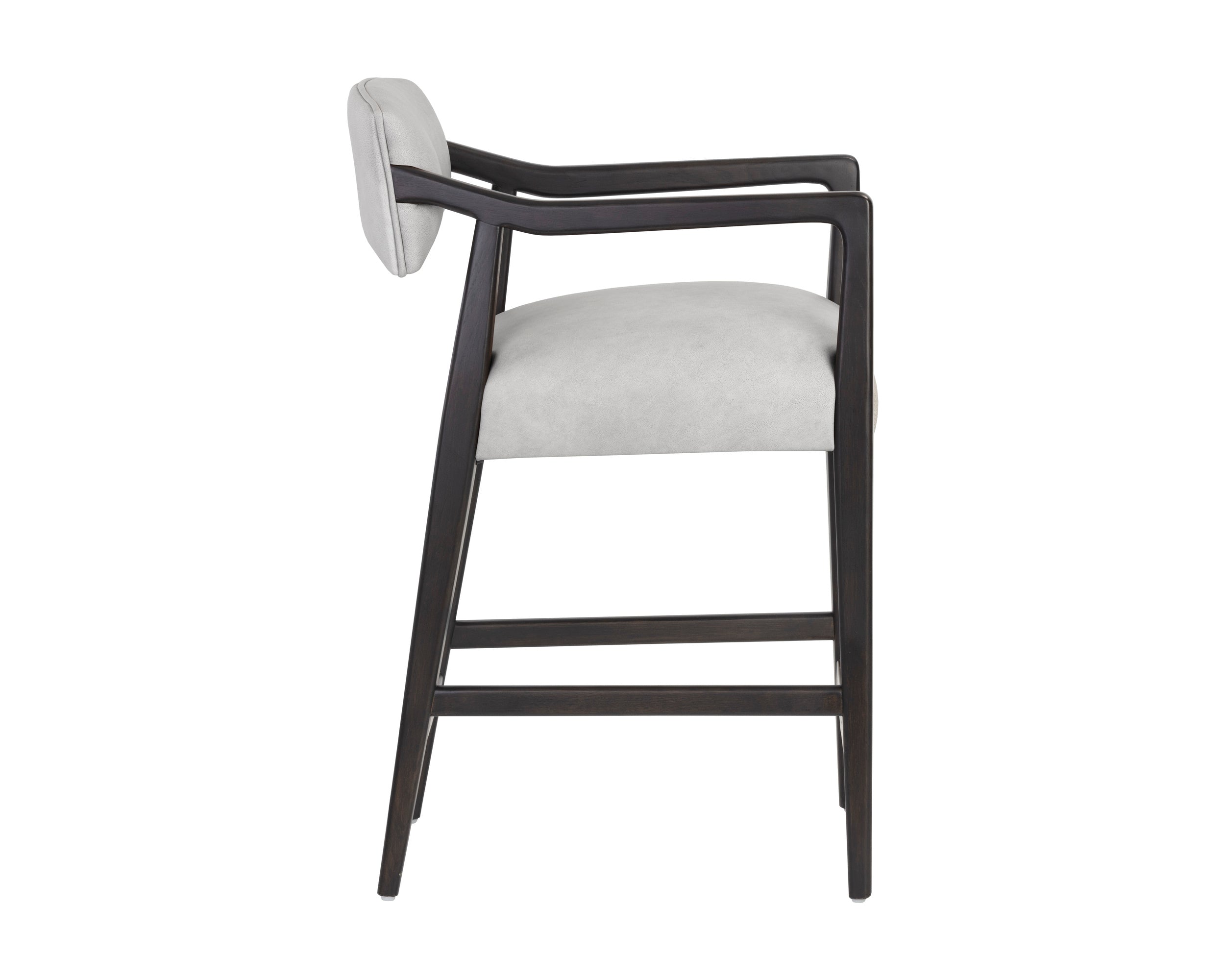 Keagan Counter Stool - Saloon Light Grey Leather