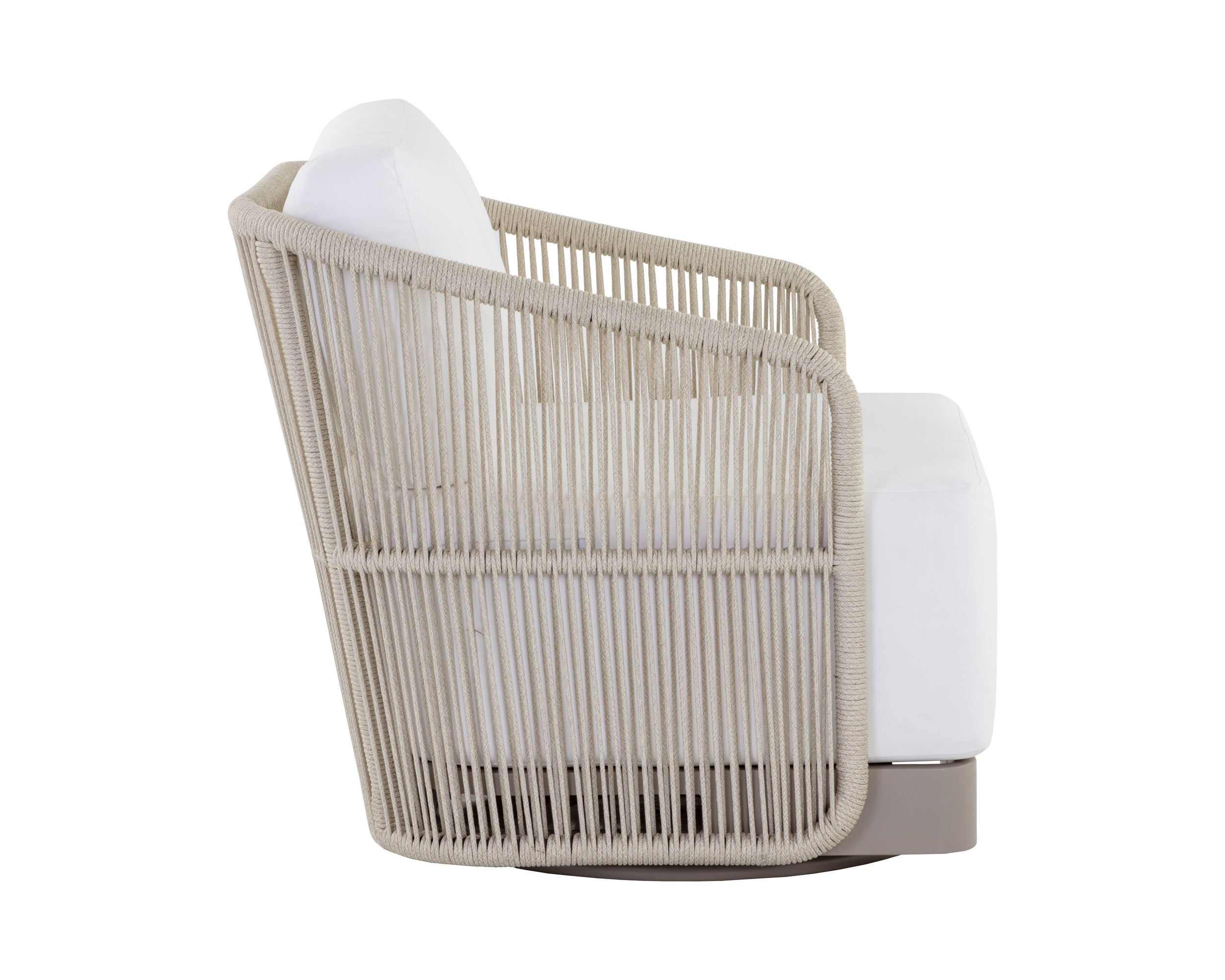 Allariz Swivel Armchair - Greige - Stinson White