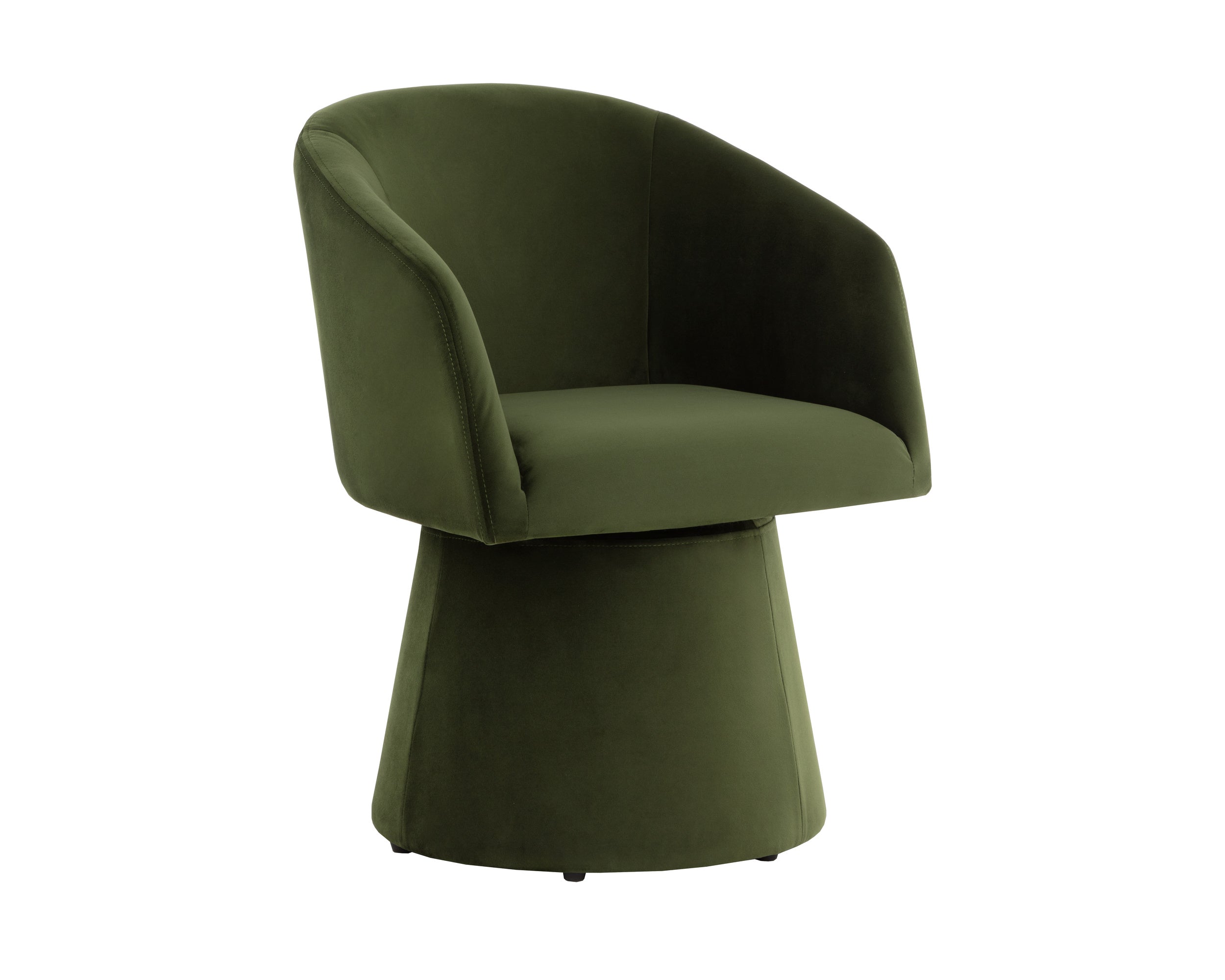 Etta Swivel Dining Armchair - Moss Green