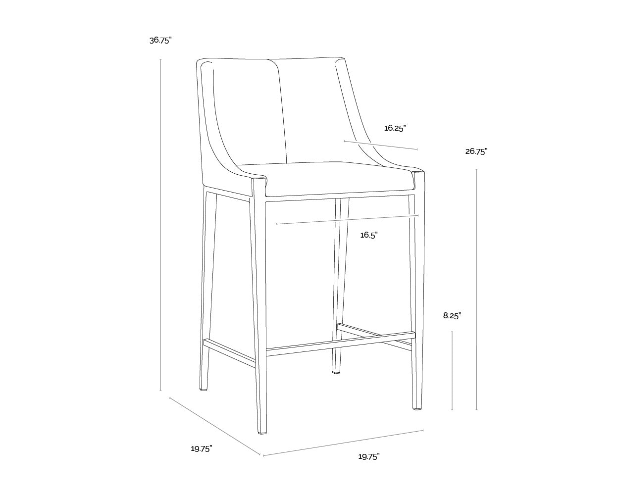 Dionne Counter Stool - Monument Oatmeal