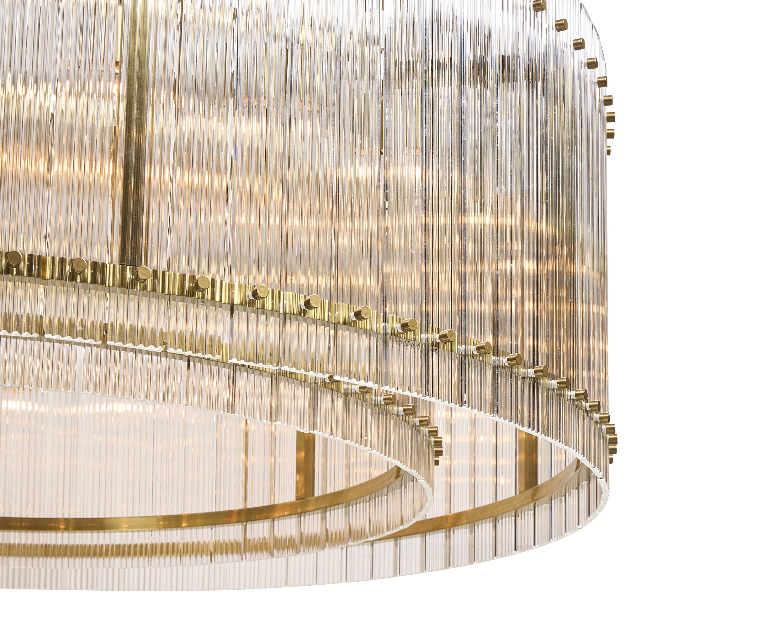 Kore Chandelier - Large - Brass - Clear