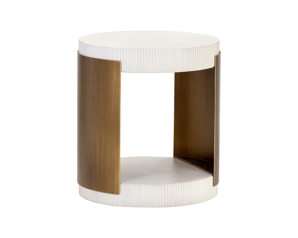 Cavette End Table - White