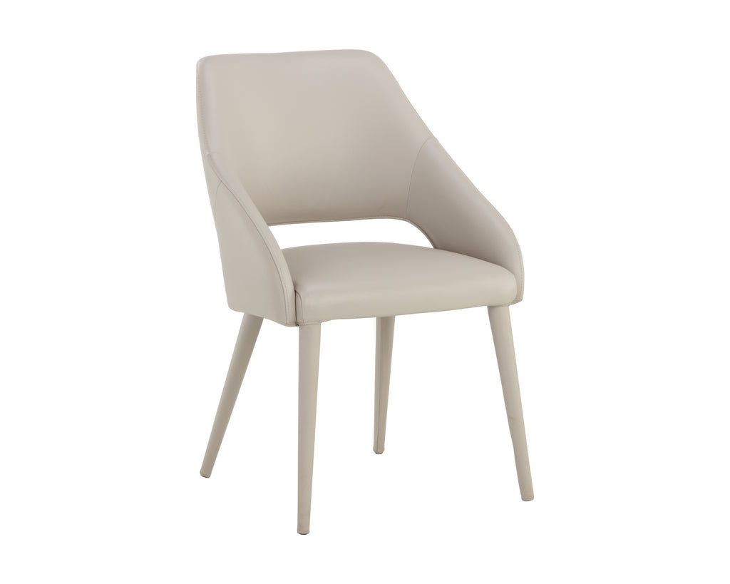 Galen Dining Armchair - Linea Light Grey Leather