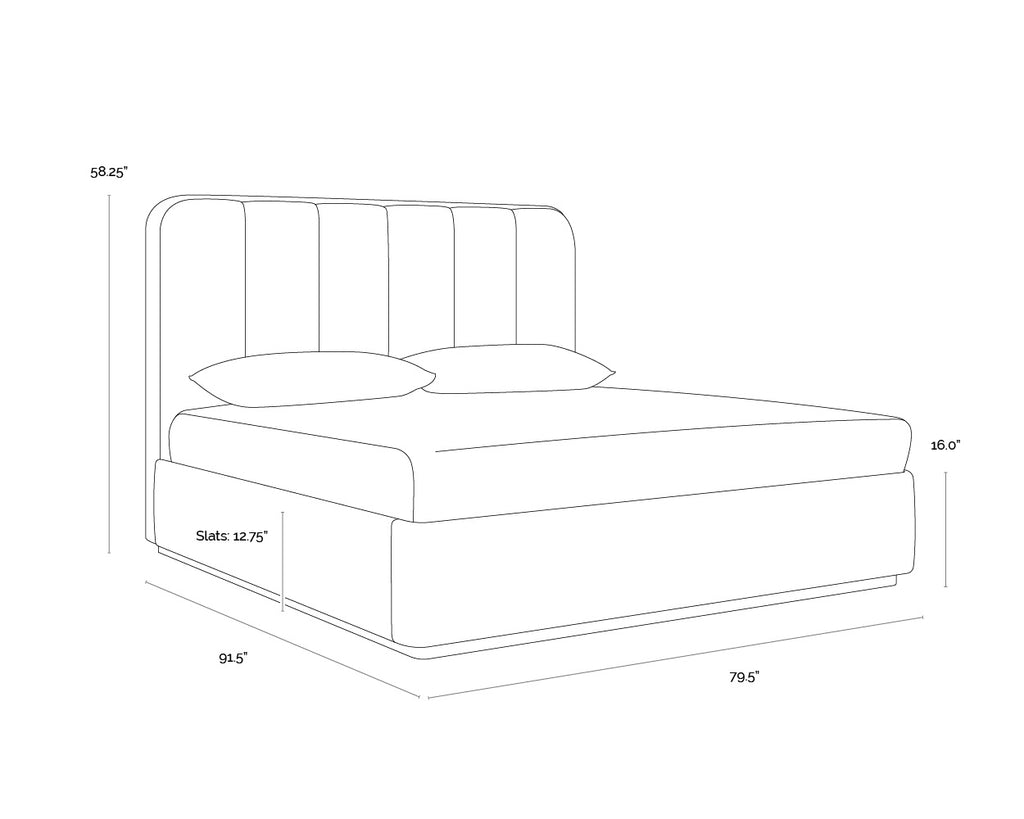 Jamille Bed - King - Eclipse White