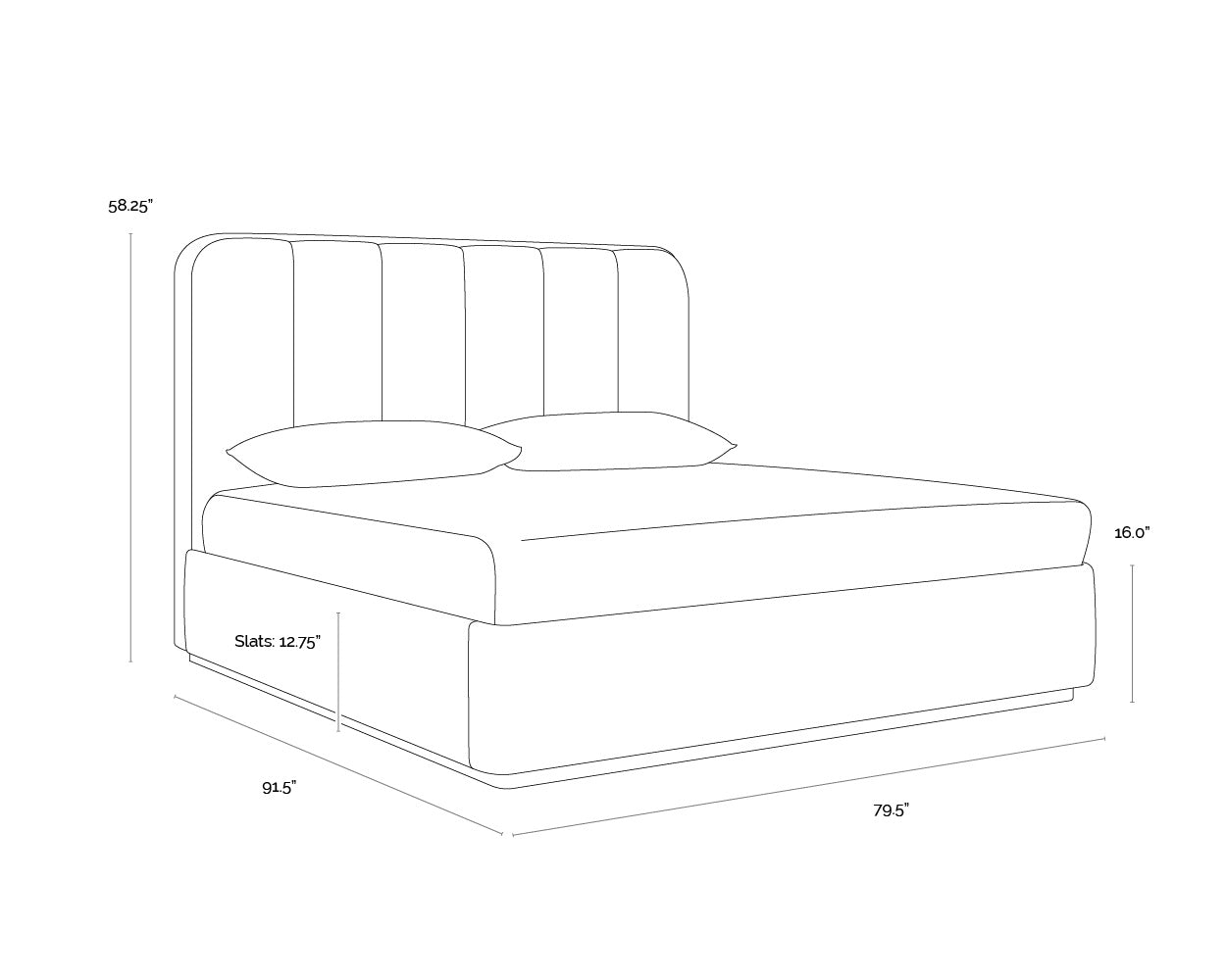 Jamille Bed - King - Eclipse White