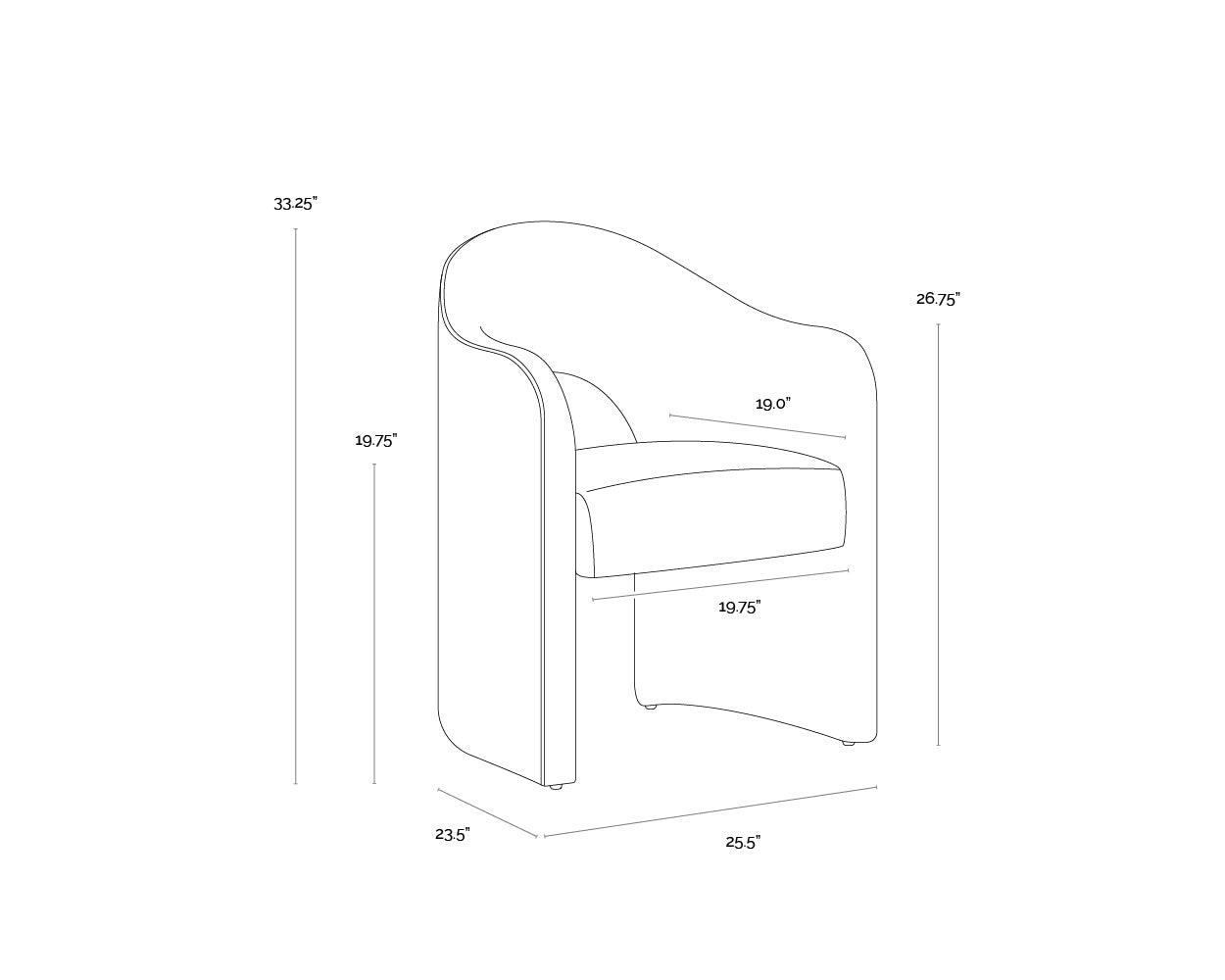 Anaya Dining Armchair - Bergen Olive