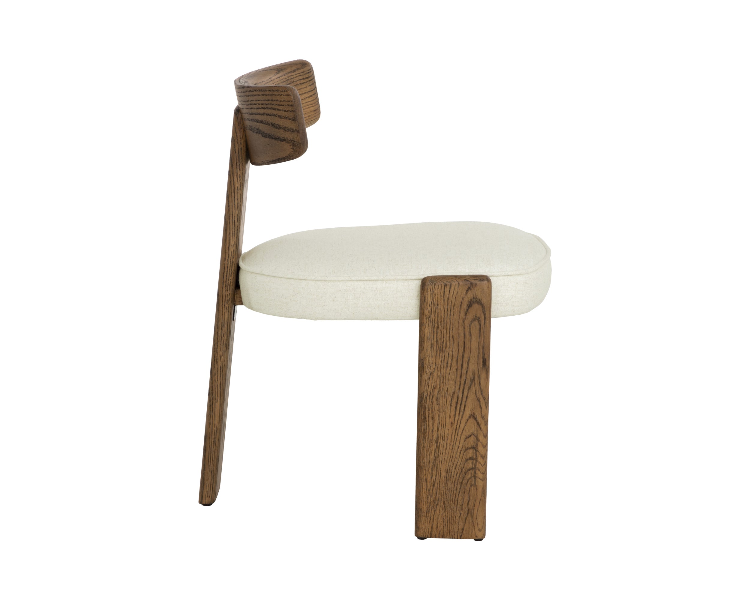 Horton Dining Chair - Warm Brown - Geralt Linen