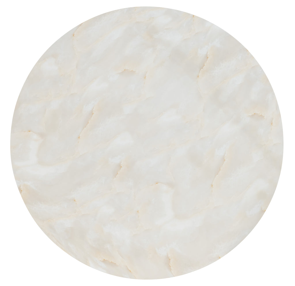 Eleana Round Dining Table | Faux Onyx Water-Transfer