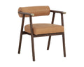 Sova Dining Armchair - Antique Brown - Sahara Camel Leather