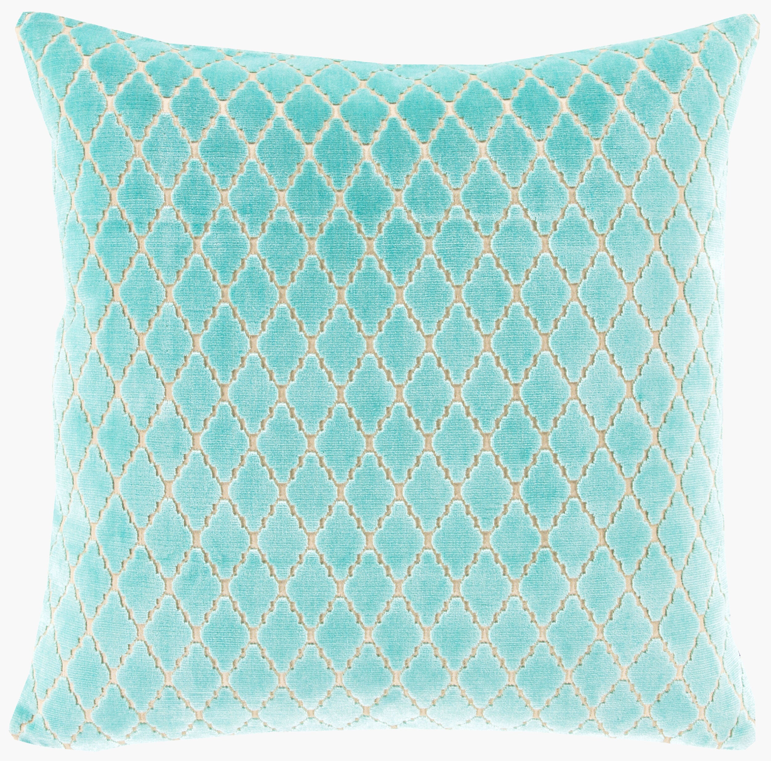 Velvet Antique Lattice Accent Pillow | FBA001