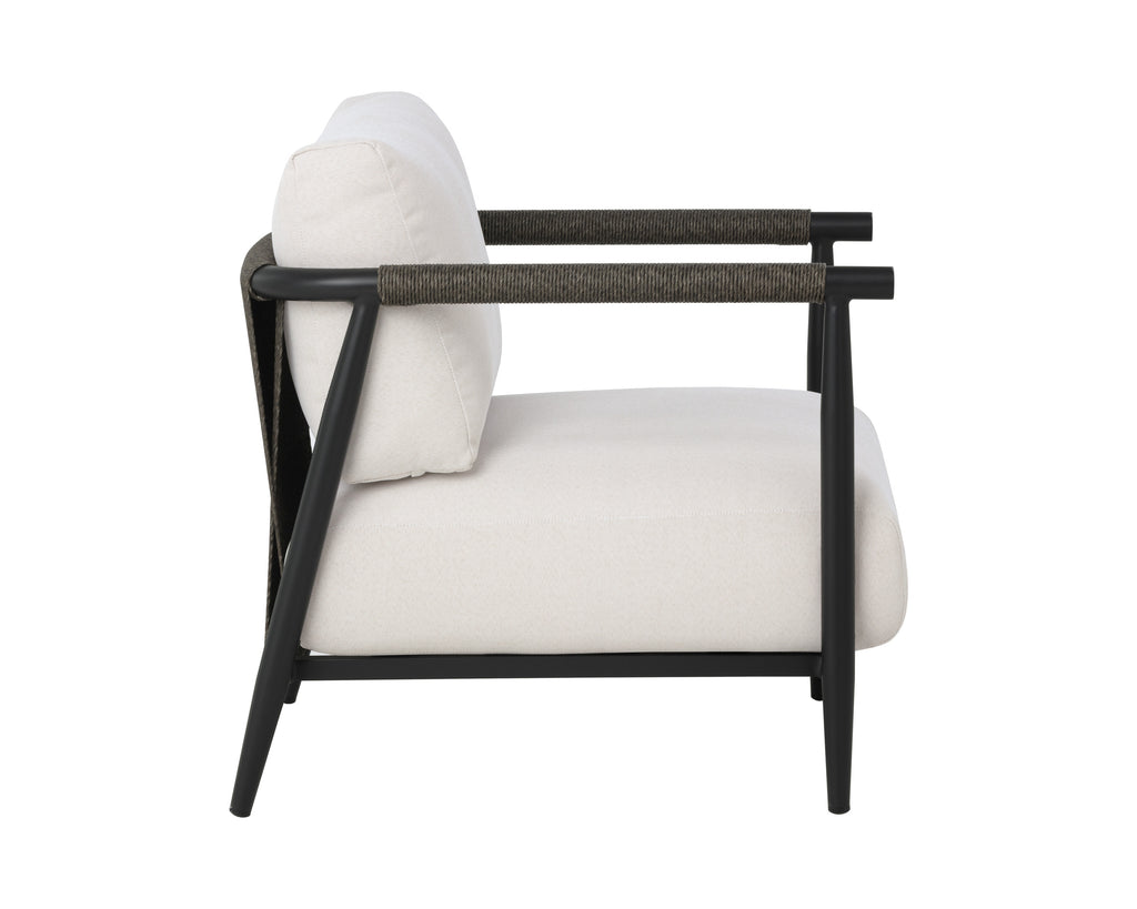Muros Lounge Chair - Black - Palazzo Cream