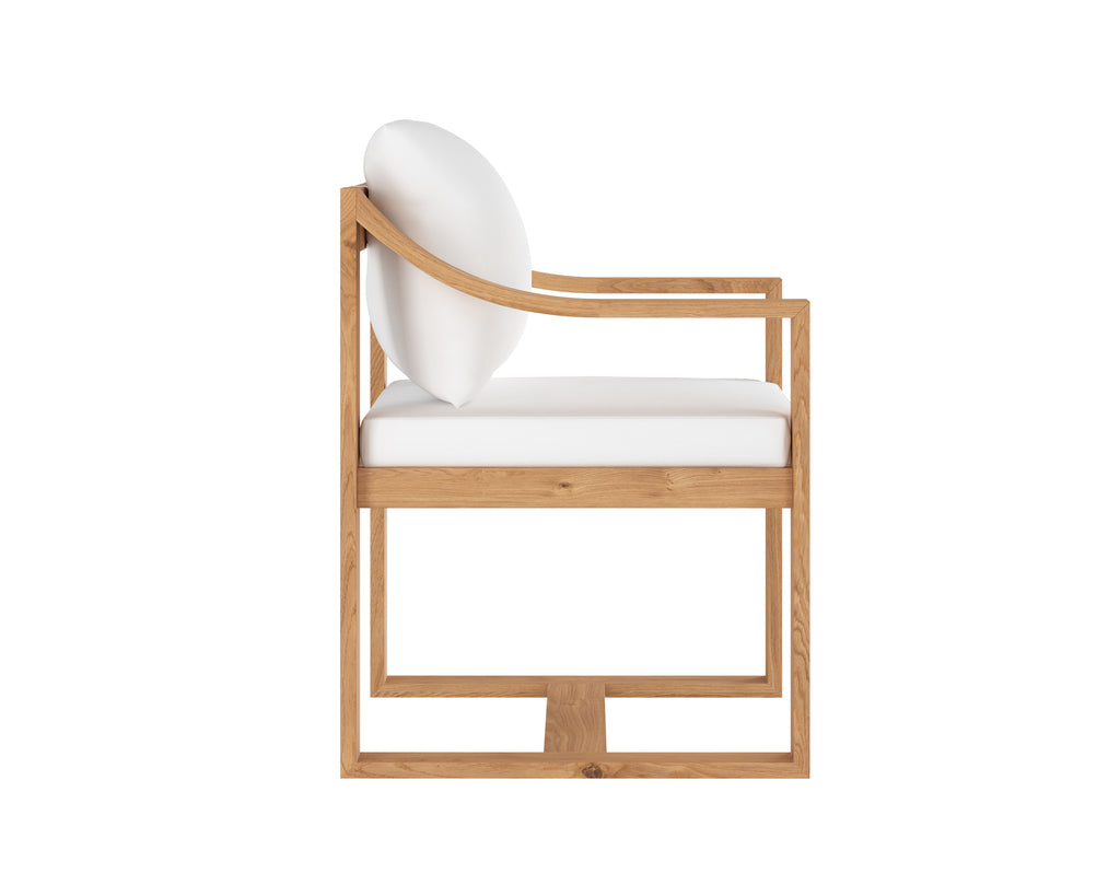 Tahiti Dining Armchair - Stinson White