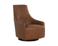 Carmine Swivel Lounge Chair - Cognac Leather