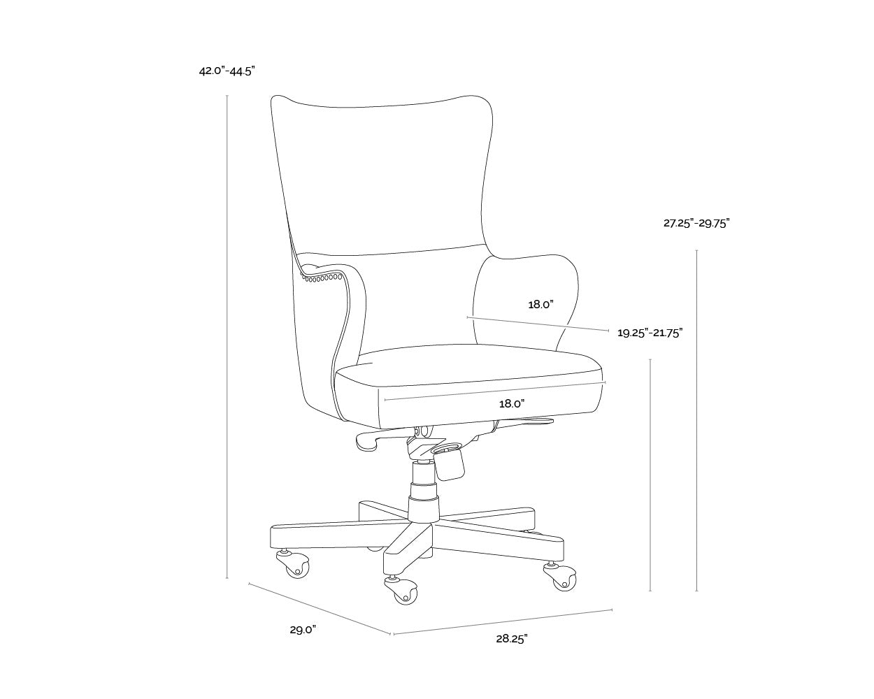 Hubert Office Chair - Tobacco Tan