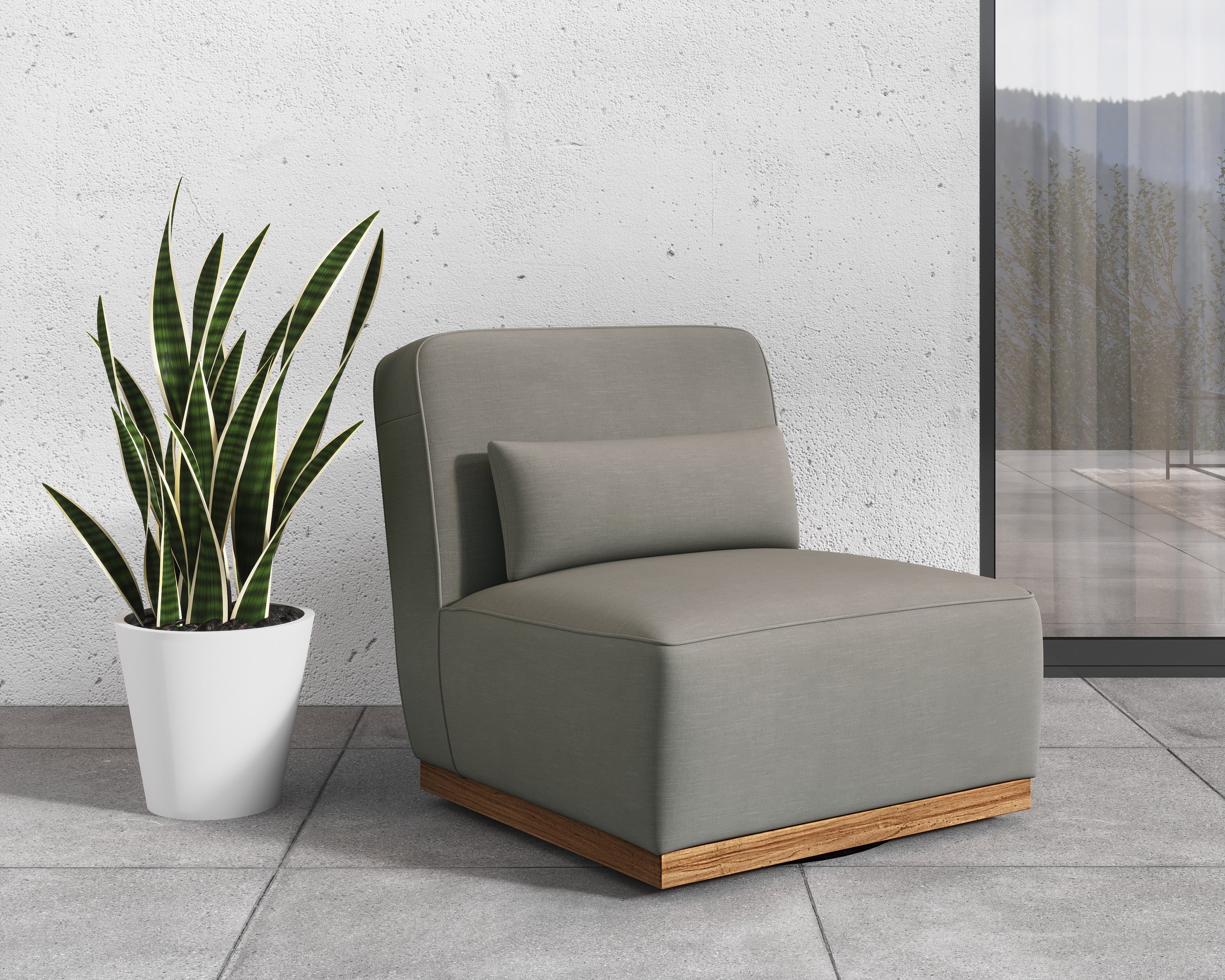 Carbonia Swivel Lounge Chair - Palazzo Taupe