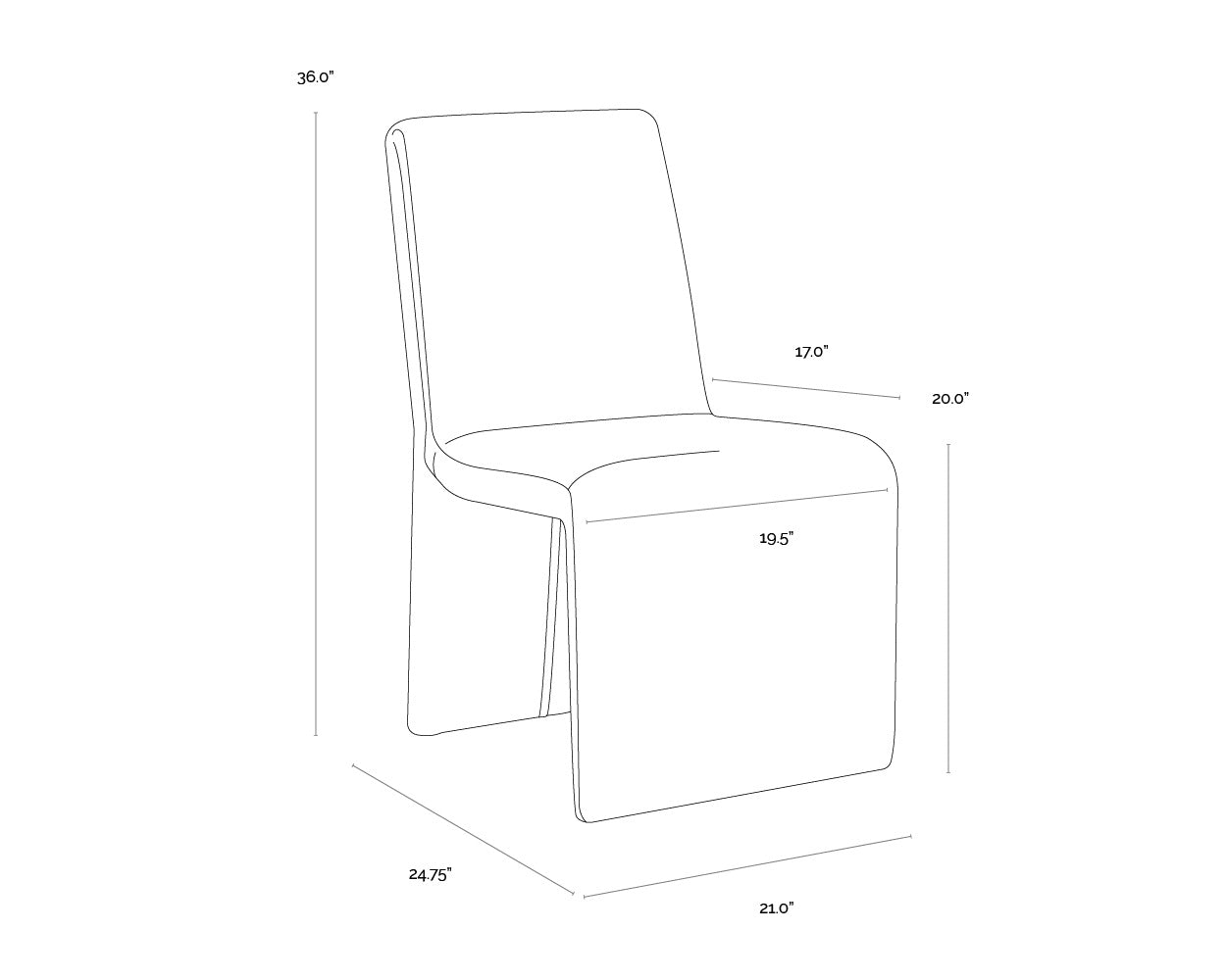 Cascata Dining Chair - Meg Rust