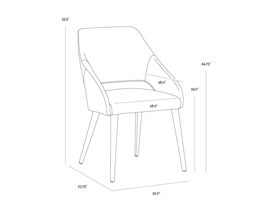 Galen Dining Armchair - Linea Light Grey Leather