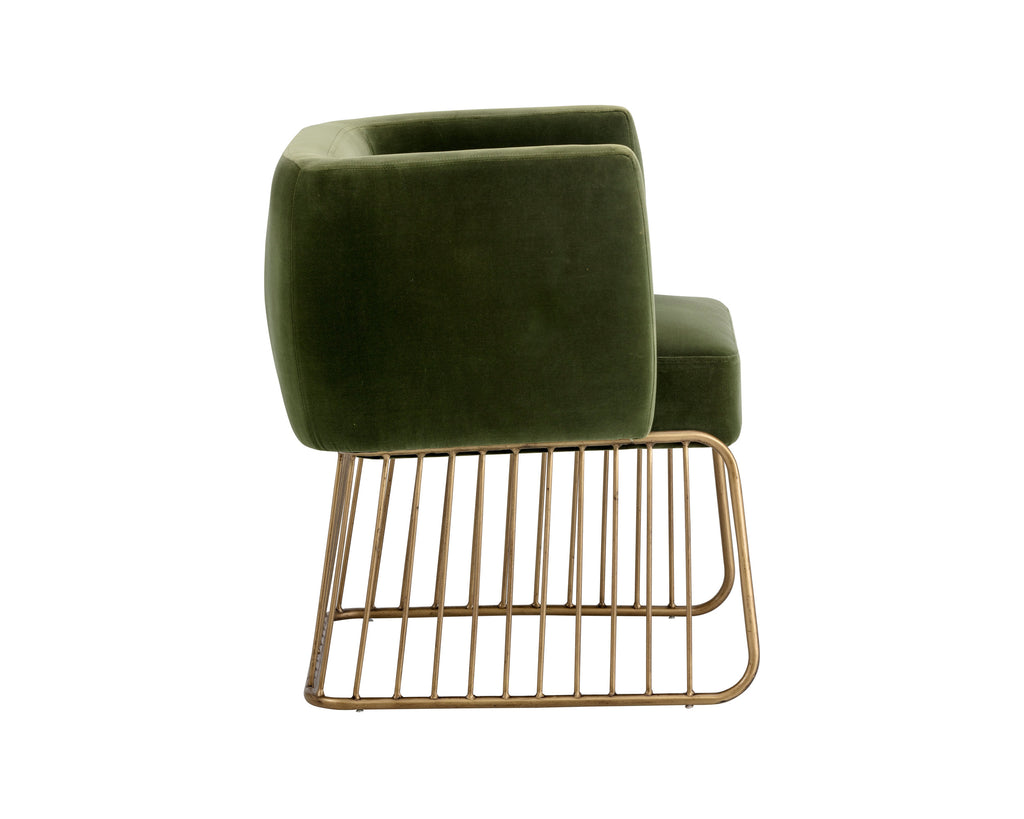 Gala Dining Armchair - Forest Green