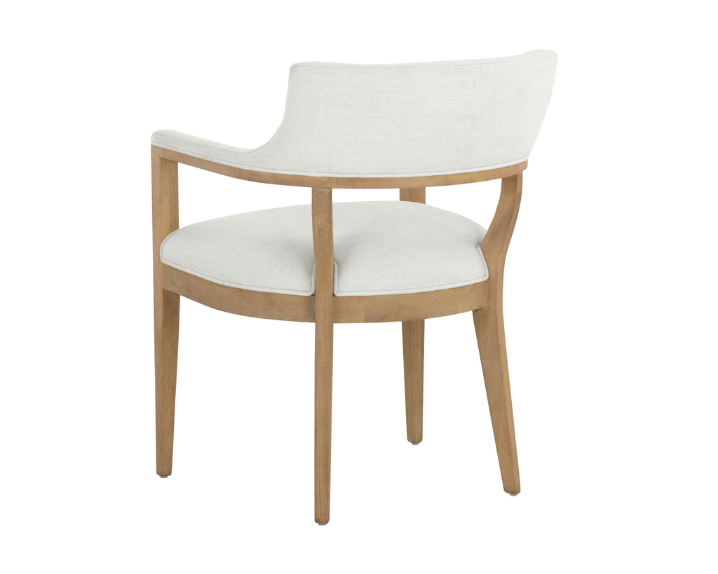 Brylea Dining Armchair - Natural - Heather Ivory Tweed