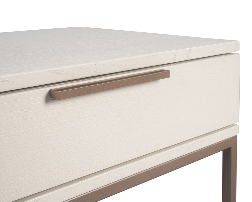 Rebel Nightstand - Small - Champagne Gold - Cream