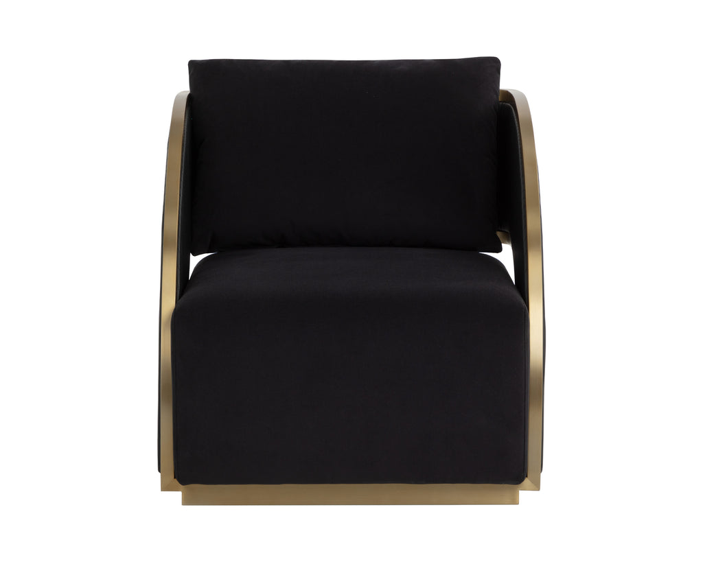 Baz Swivel Lounge Chair - Abbington Black / Napa Black