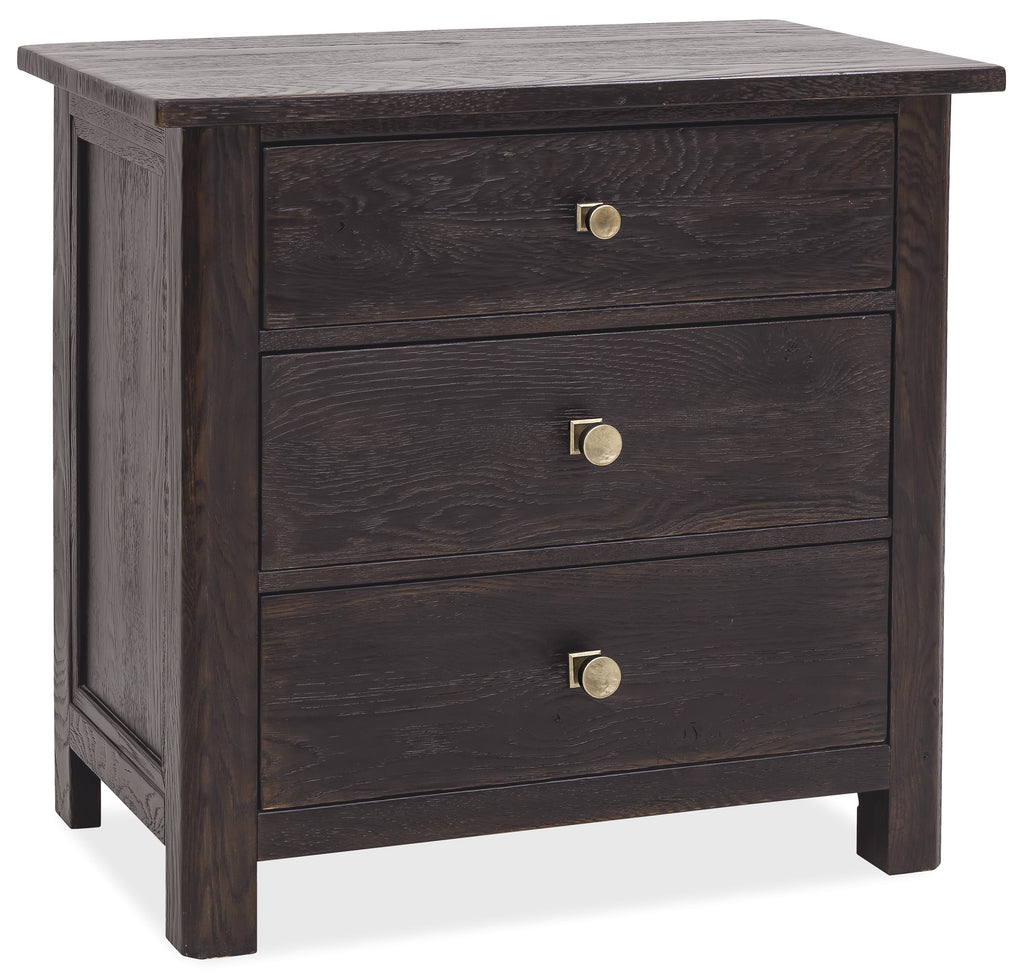 Driftwood Three-Drawer Nightstand | Burnt Timber
