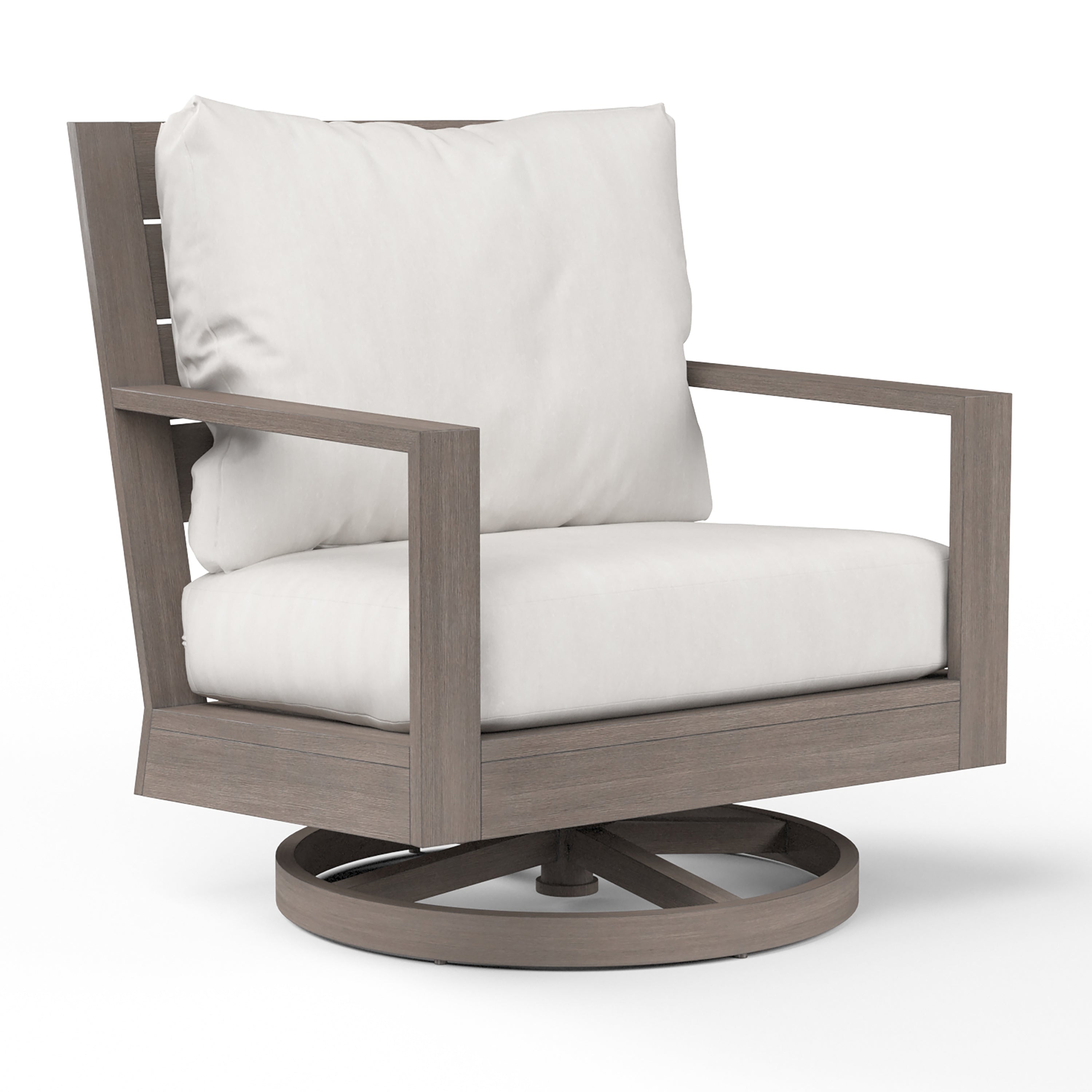 Laguna Swivel Club Rocker in Canvas Flax, No Welt