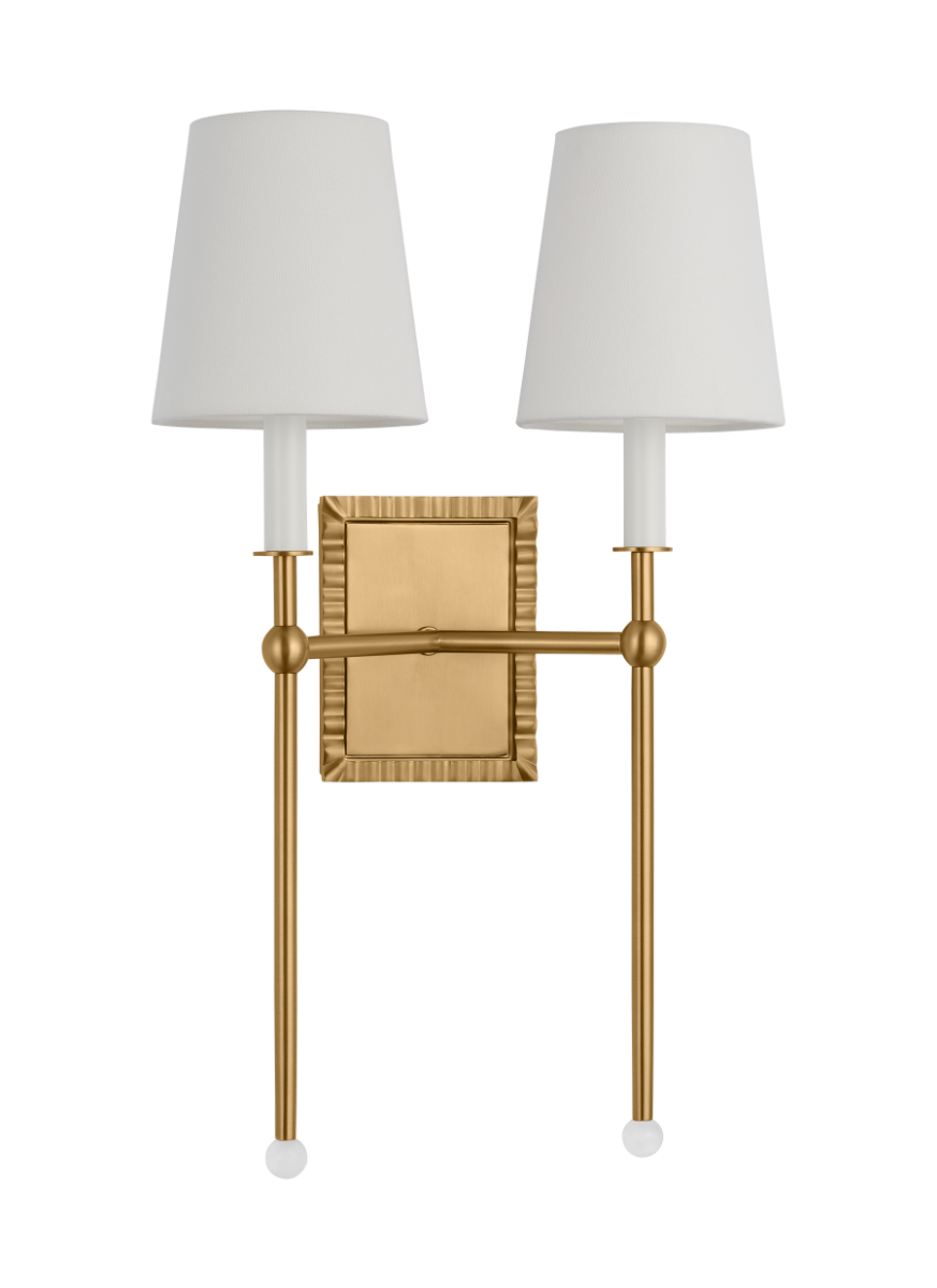Baxley Double Sconce Burnished Brass