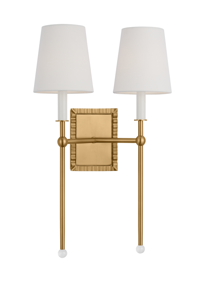 Baxley Double Sconce Burnished Brass