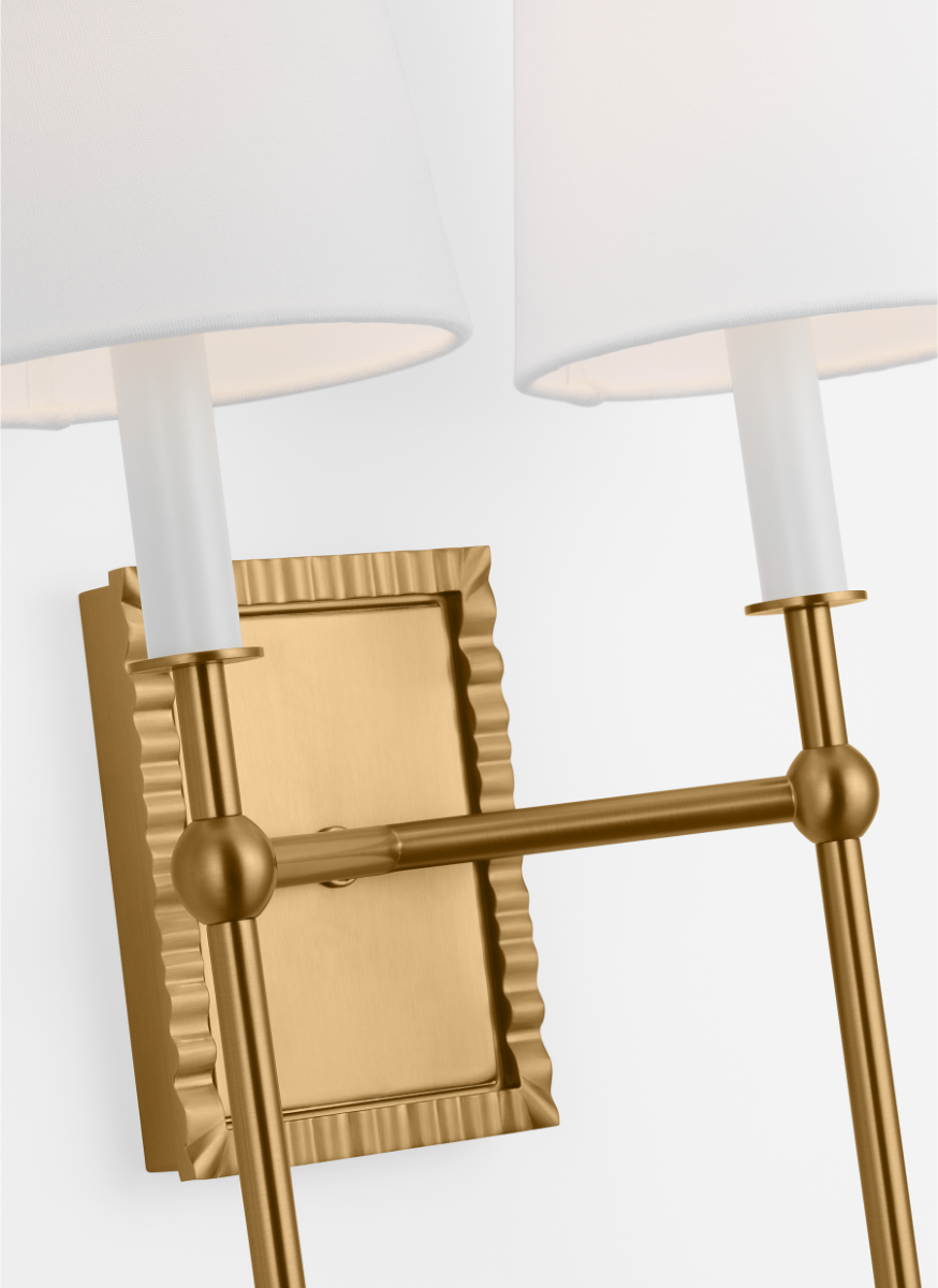 Baxley Double Sconce Burnished Brass
