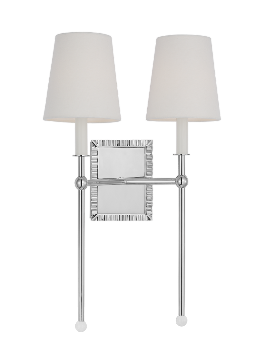 Baxley Double Sconce Polished Nickel