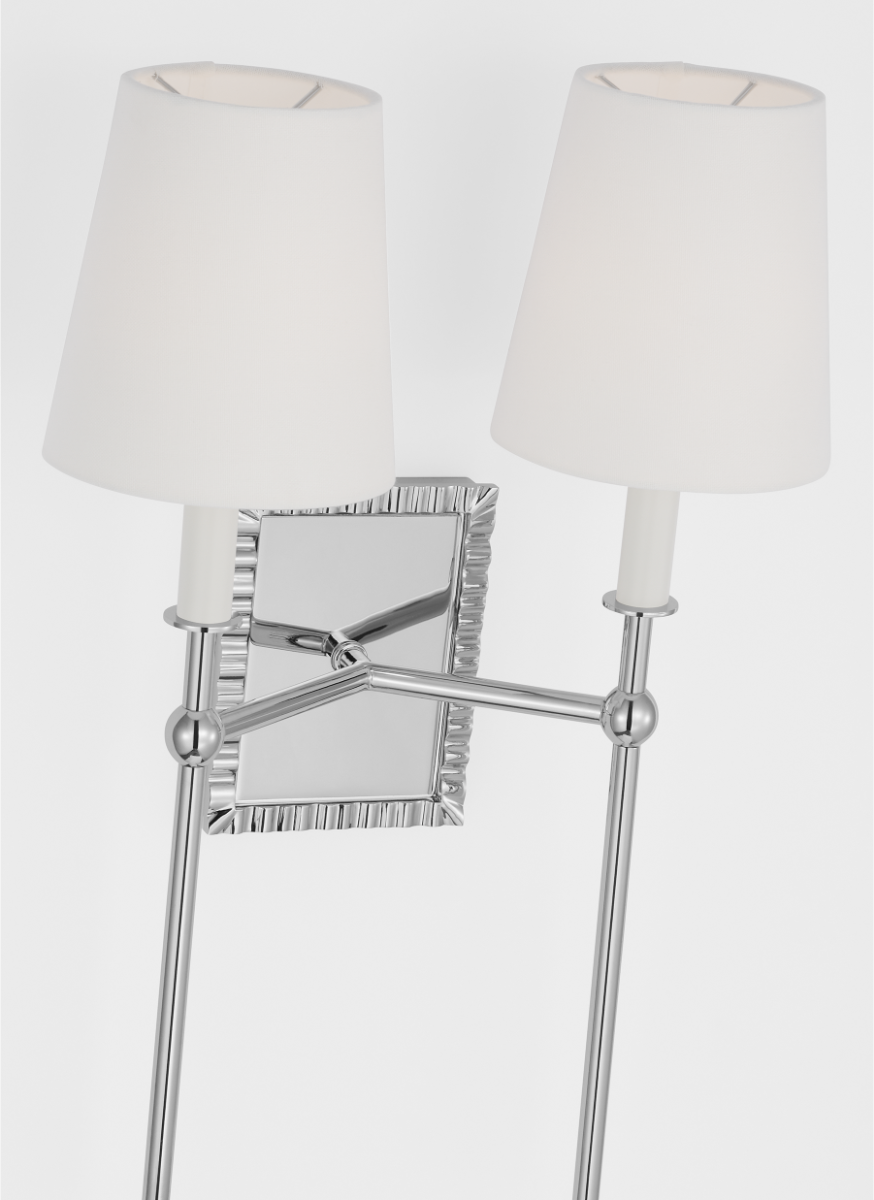 Baxley Double Sconce Polished Nickel