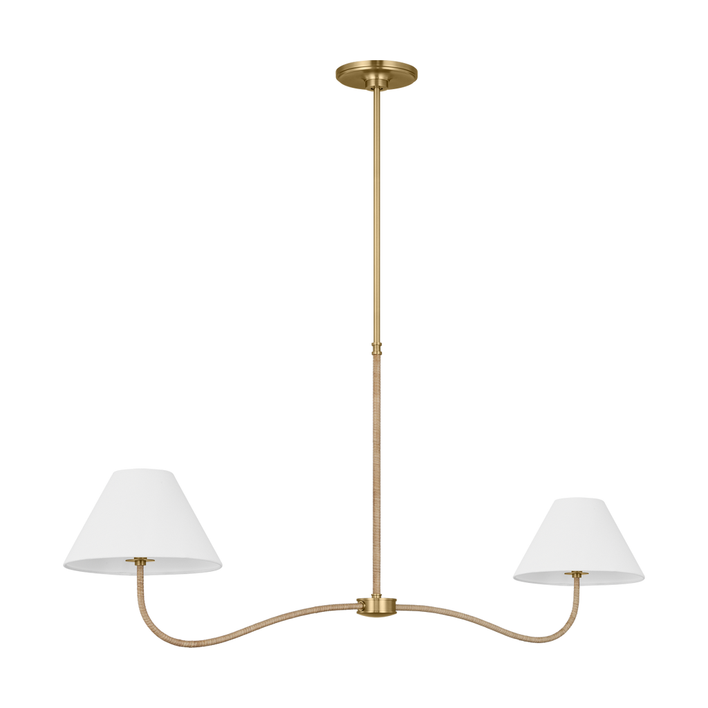 Laguna Large Linear Chandelier Burnished Brass