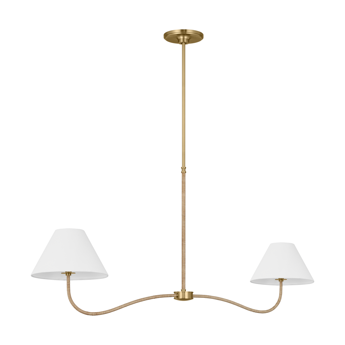 Laguna Large Linear Chandelier Burnished Brass