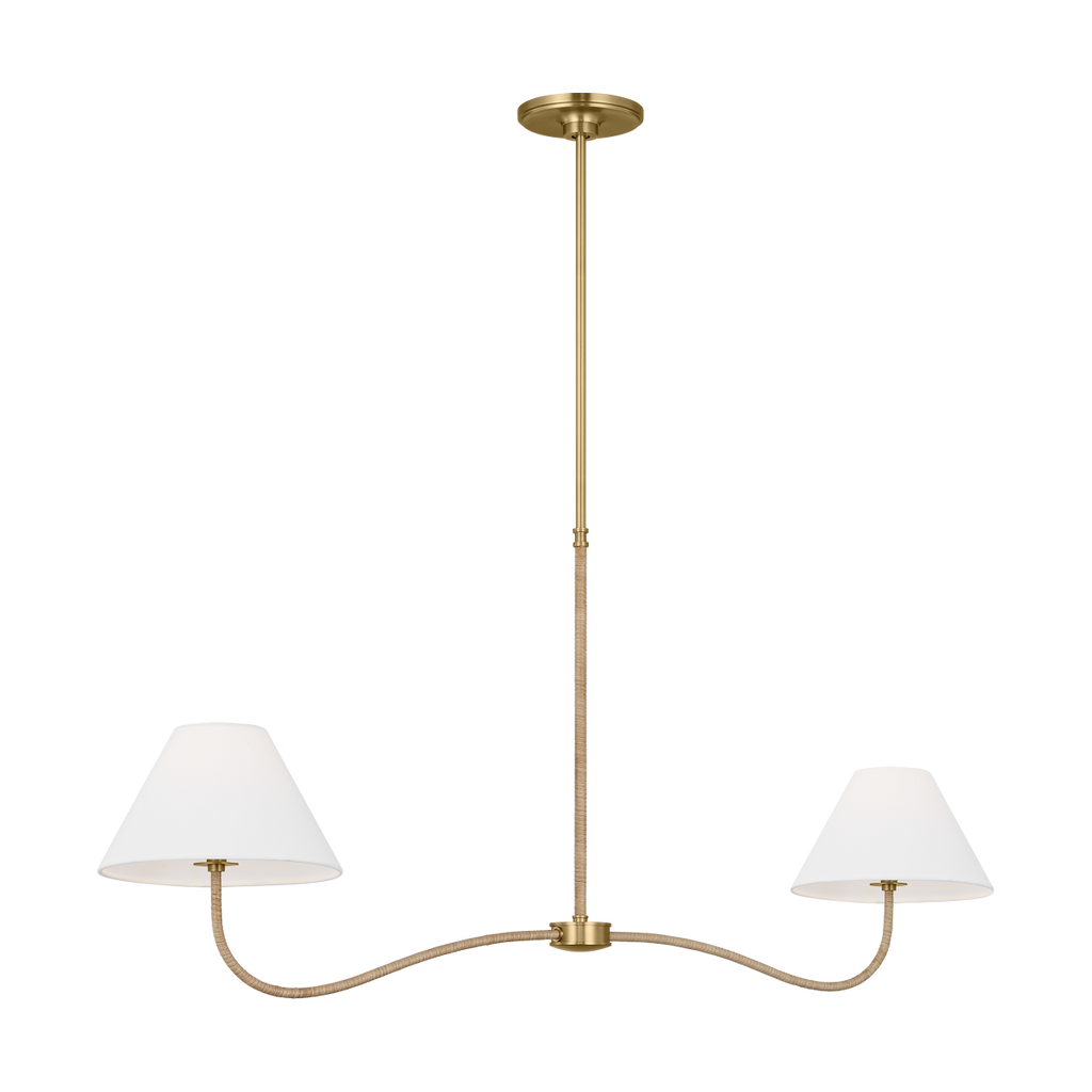 Laguna Large Linear Chandelier Burnished Brass