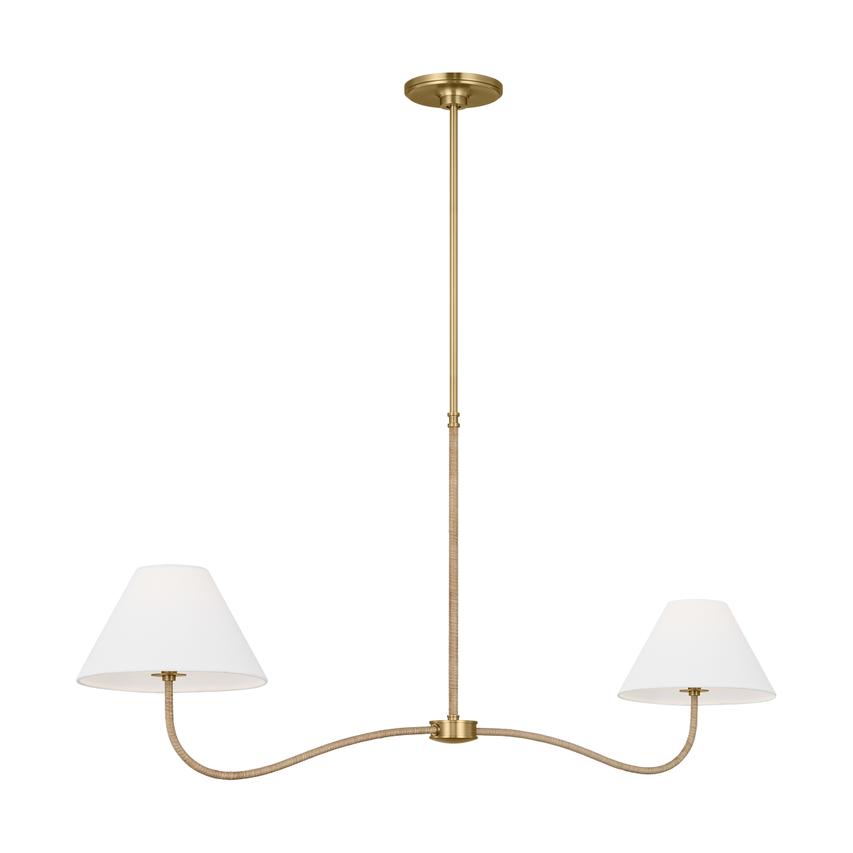 Laguna Large Linear Chandelier Burnished Brass