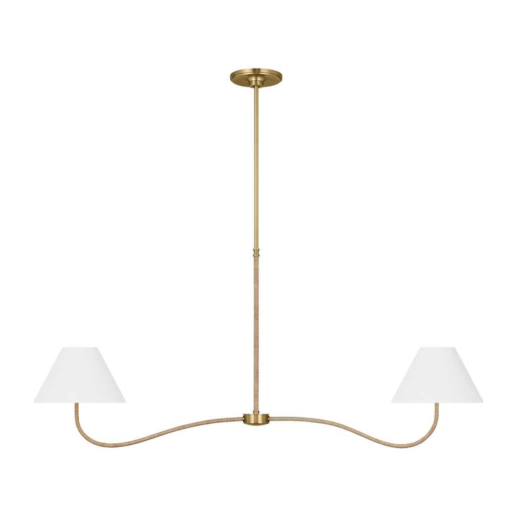 Laguna Large Linear Chandelier Burnished Brass