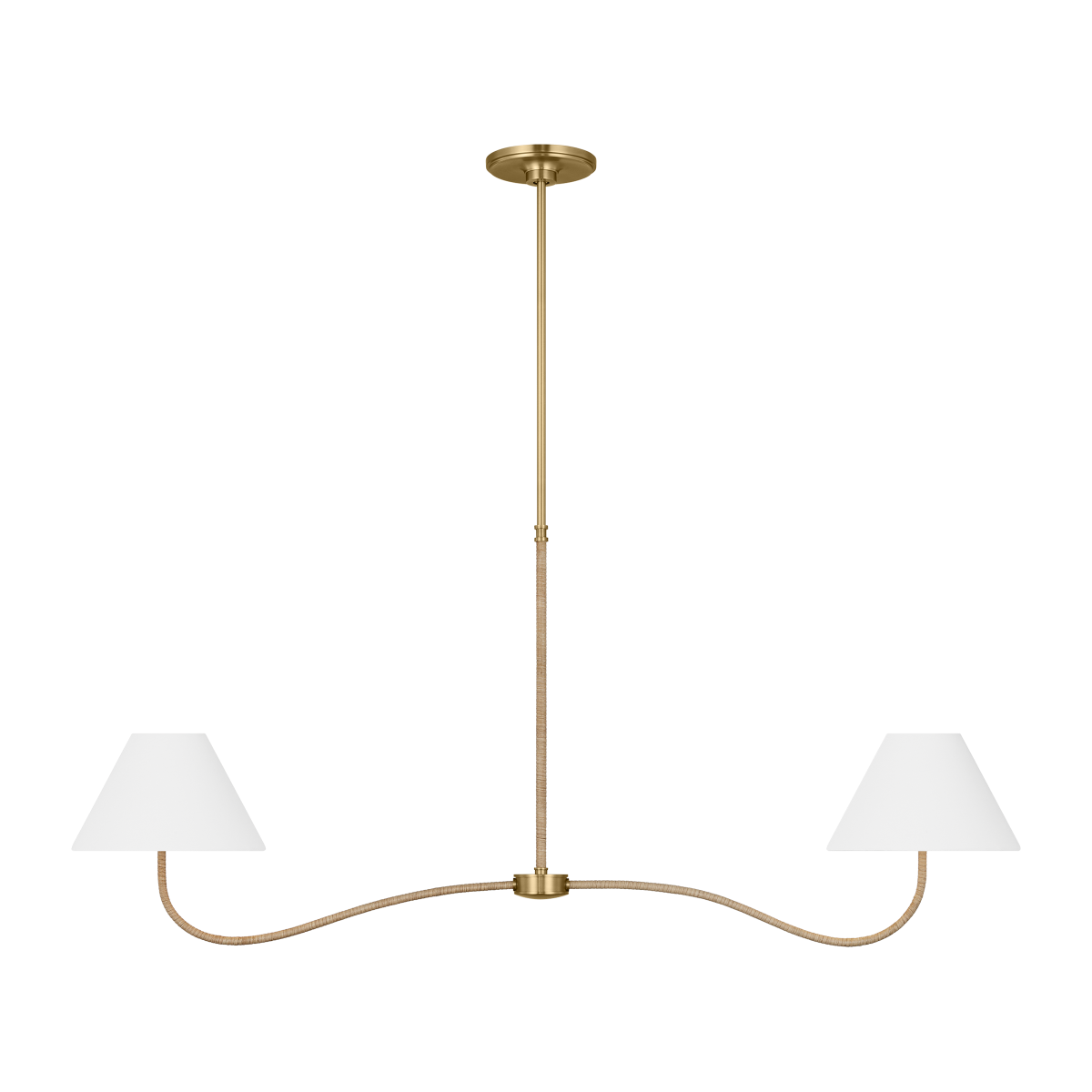 Laguna Large Linear Chandelier Burnished Brass