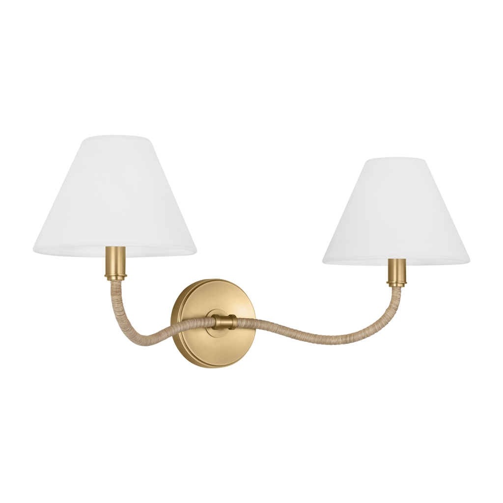 Laguna Double Sconce Burnished Brass