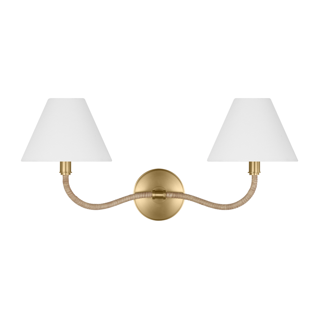 Laguna Double Sconce Burnished Brass